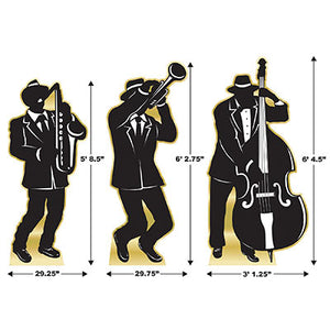 GREAT 20'S JAZZ BAND SILHOUETTE STAND-UPS