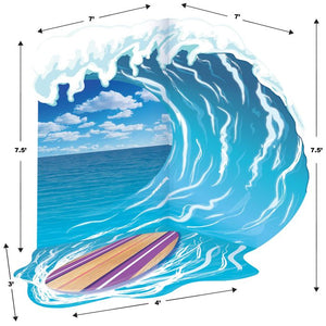 Luau Surfing Photo Prop Size and Dimensions