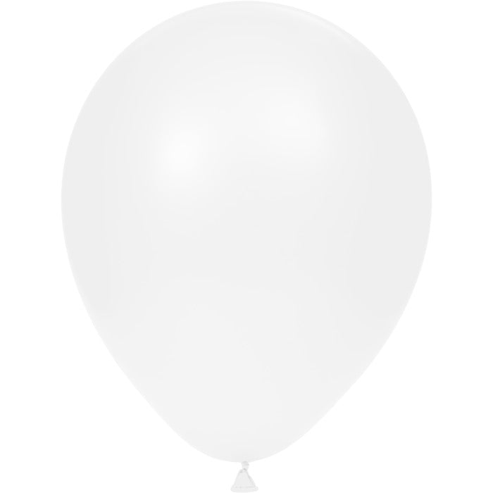 Bulk 180 pc White Latex Balloons - Solid Color Party Tableware by Creative Converting