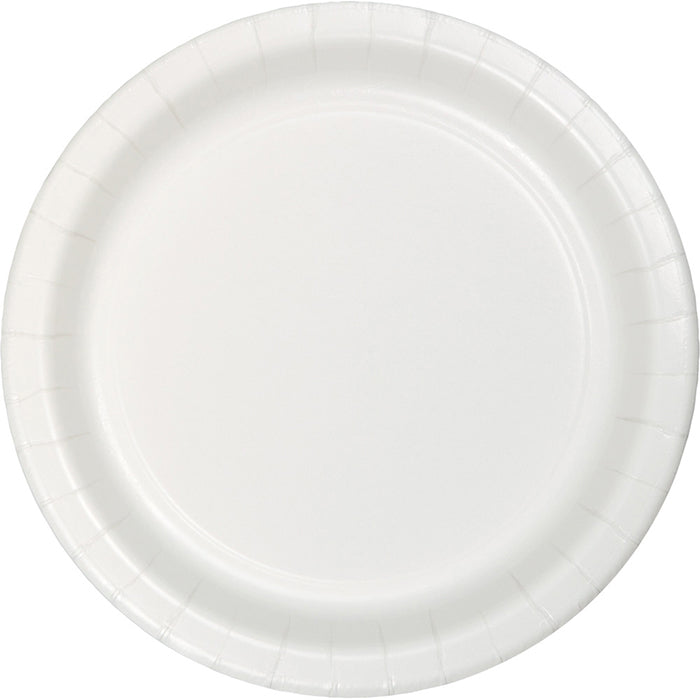 Bulk 96 pc White Value Friendly Dessert Plates - Solid Color Party Tableware by Creative Converting