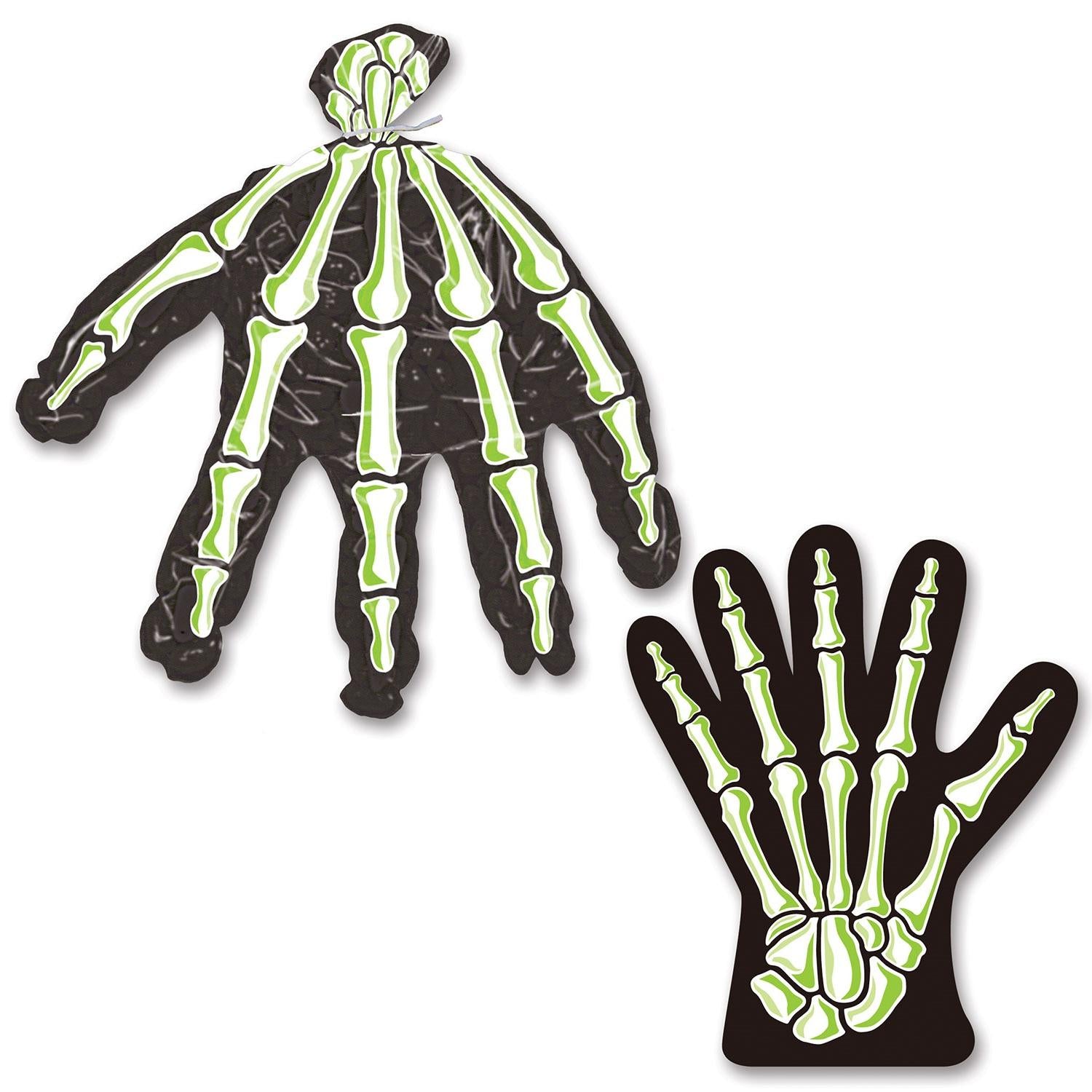 Beistle Halloween Skeleton Hand Treat Bags (10/Pkg)
