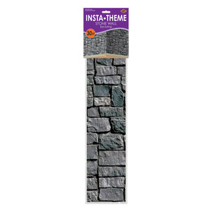Halloween Party Stone Wall Backdrop (Case of 6)