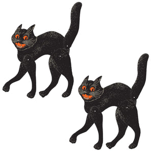 Bulk Vintage Halloween Jointed Scratch Cat (Case of 12) by Beistle