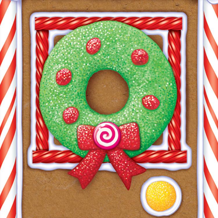 Beistle Christmas Gingerbread House Door Cover
