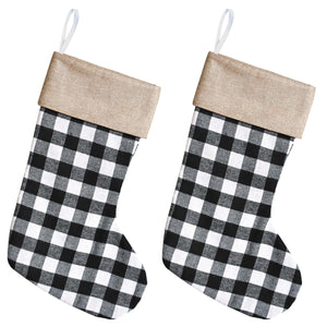 Bulk Black and White Plaid Stocking (Case of 12) by Beistle