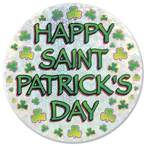 Beistle Happy St Patrick's Day Button