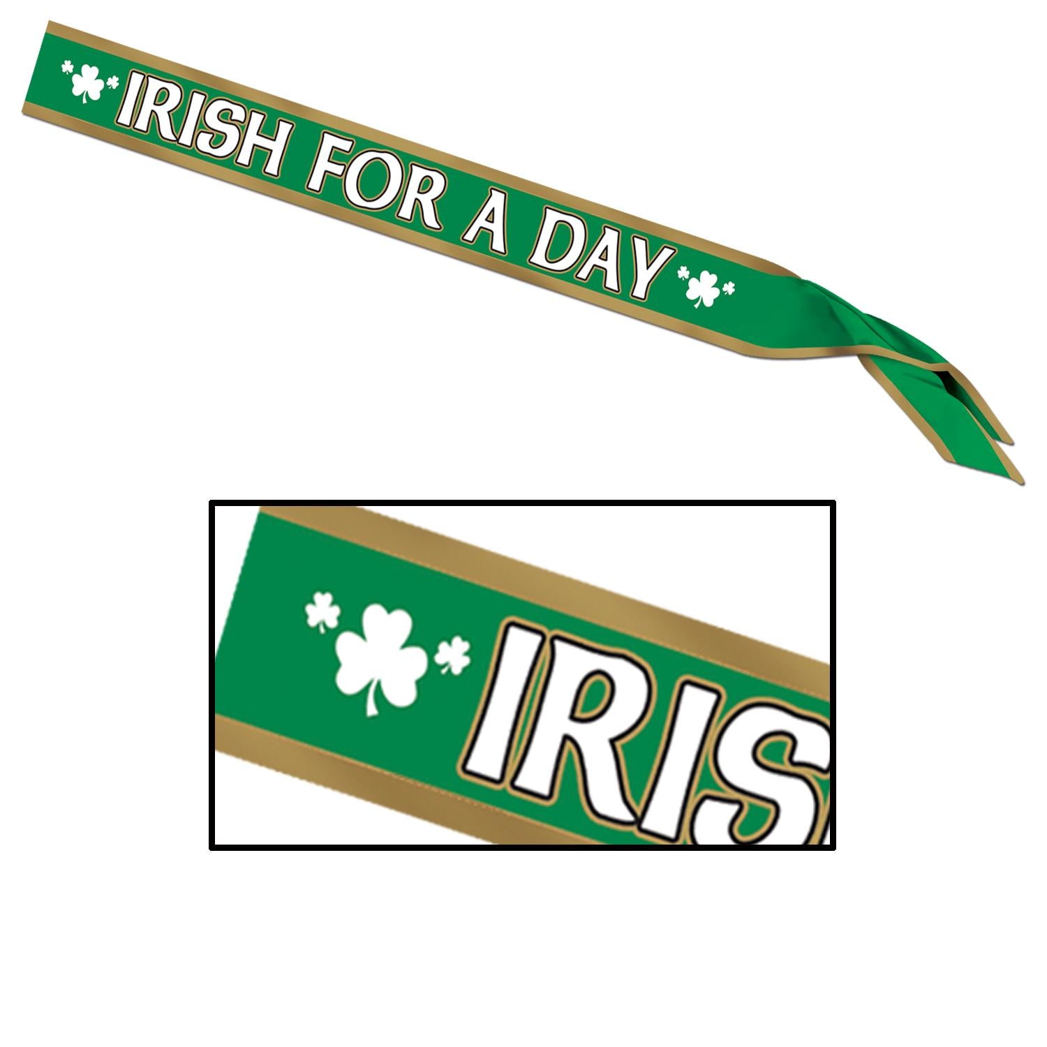 Beistle St. Patrick's Day Irish For A Day Satin Sash