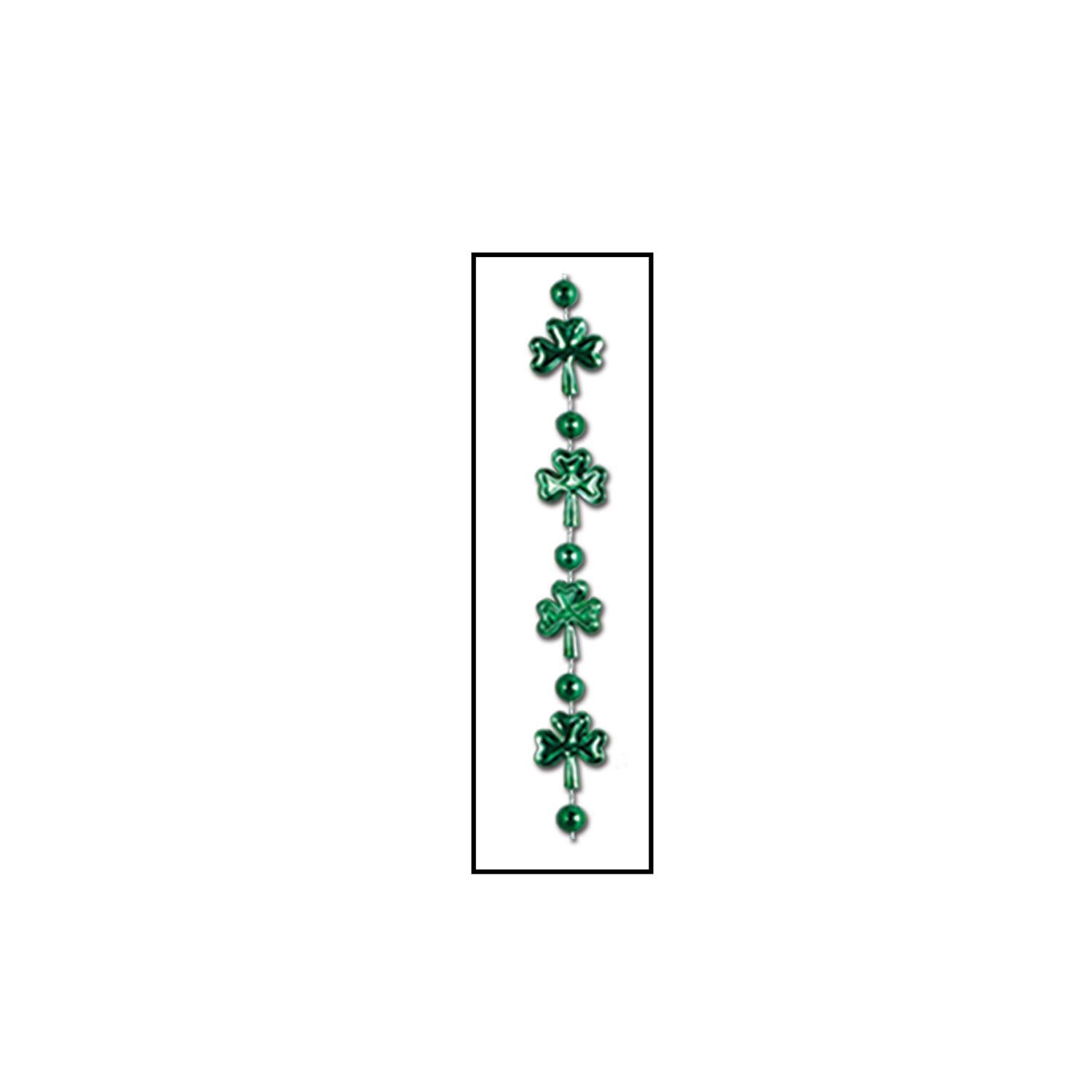 St. Patrick's Day Shamrock Bead Necklaces (12 Bead Necklaces/Case)