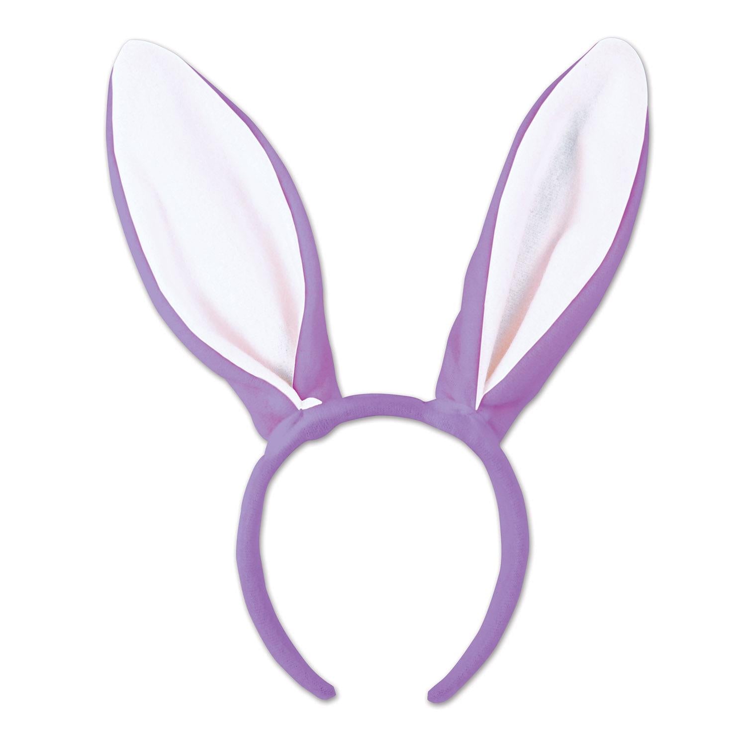 Beistle Easter Soft-Touch Bunny Ears - lavender & white