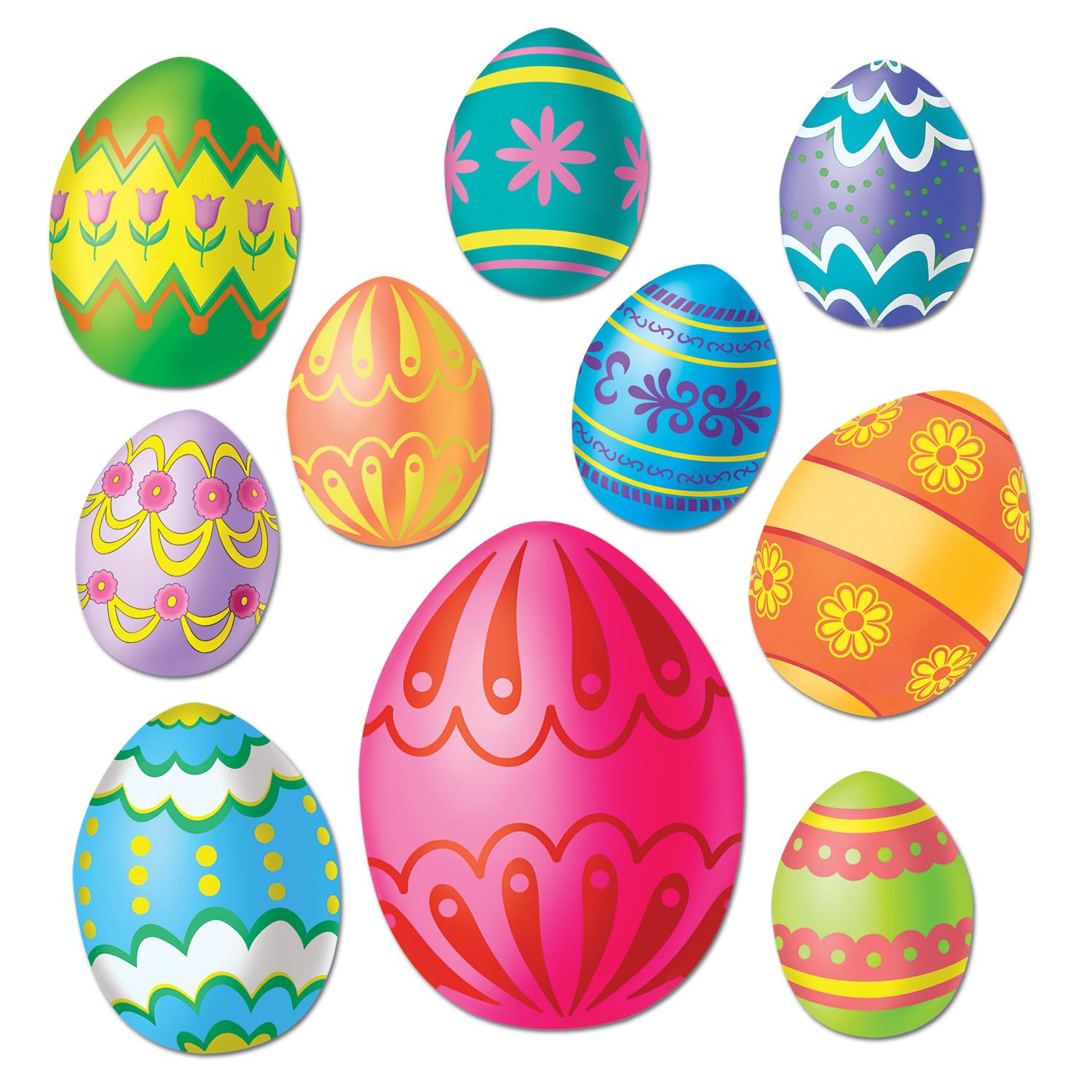 Beistle Easter Egg Cutouts (10/Pkg)