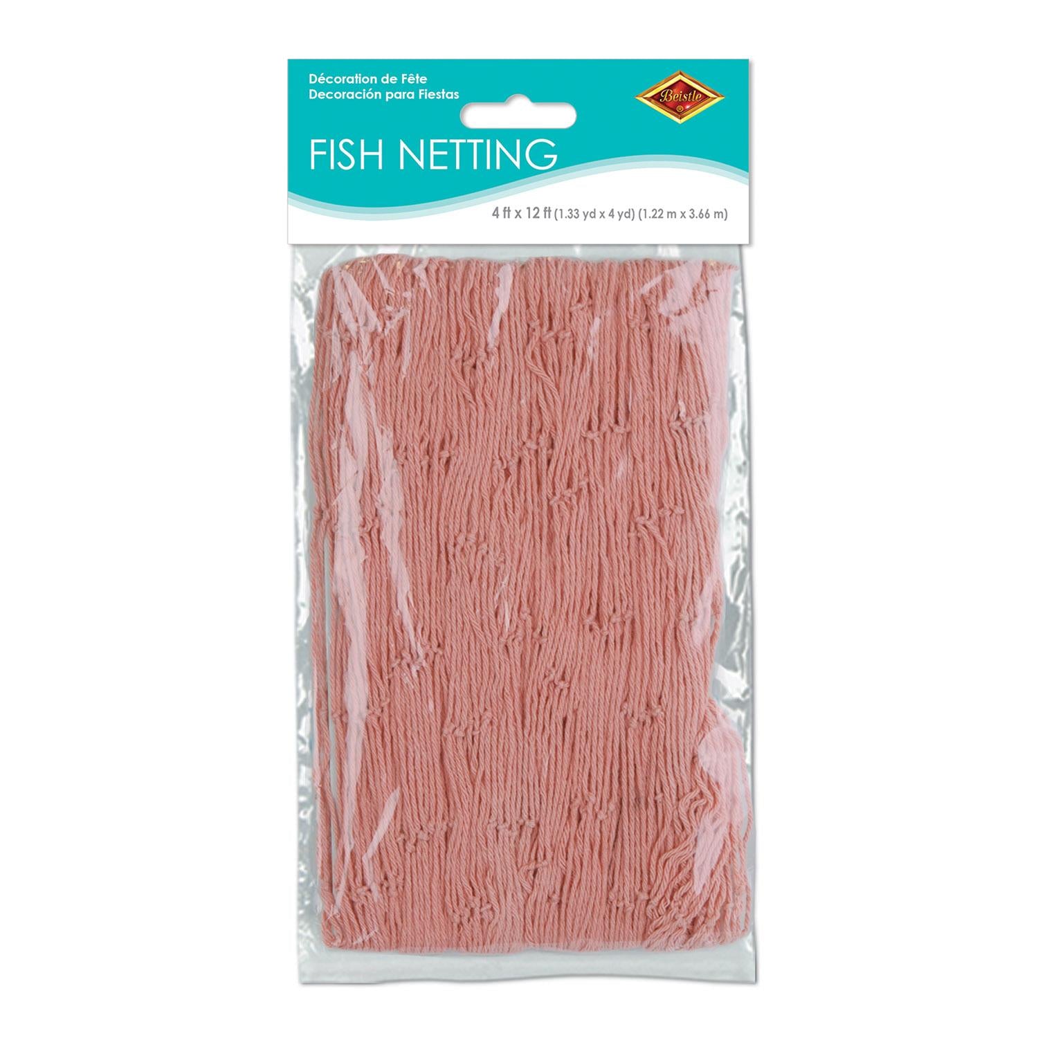 Beistle Luau Party Fish Netting - pink