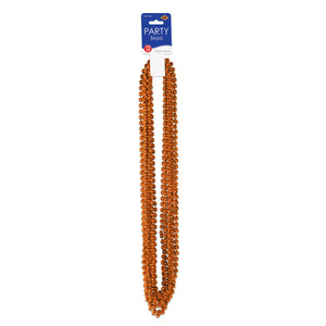 Party Bead Necklaces - Small Round - orange