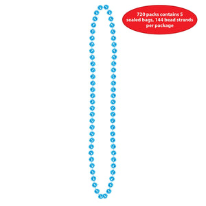 Party Bead Necklaces - Small Round turquoise