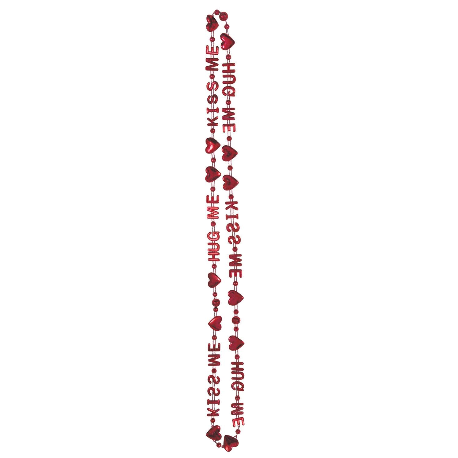 Beistle Valentine's Day Hug Me - Kiss Me Bead Necklaces