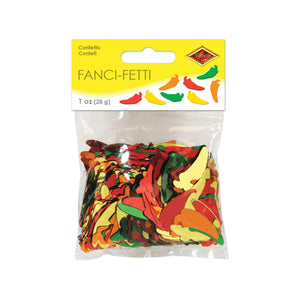 confetti Chili Peppers - gold, green, red 