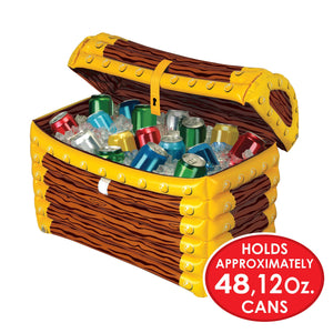Bulk Inflatable Treasure Chest Cooler holds apprx 48 12-Oz cans by Beistle