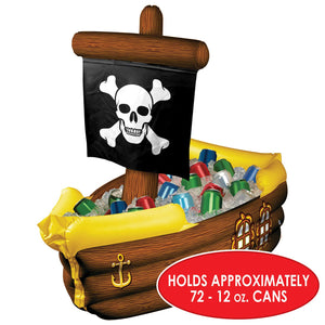 Bulk Inflatable Pirate Ship Cooler holds apprx 72 12-Oz cans by Beistle
