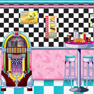 50's Soda Shop Party Backdrop (1/Package)