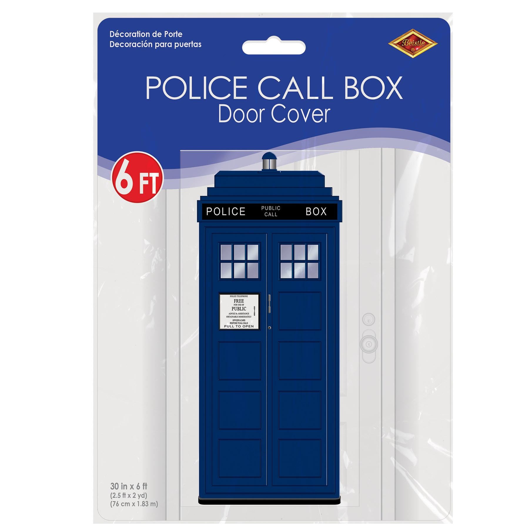 Beistle Police Call Box Party Plastic Door Cover