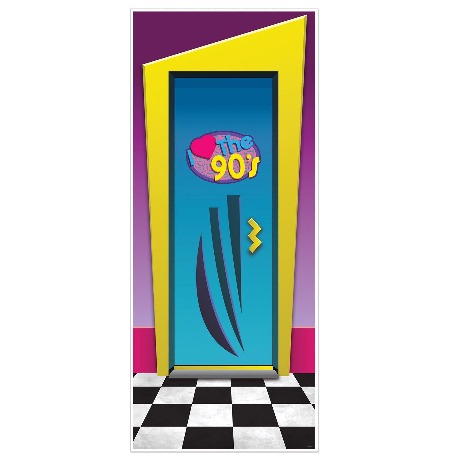 Beistle I Love The 90's Party Door Cover