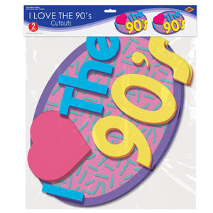 Bulk I Love The 90's Cutouts (Case of 24) by Beistle