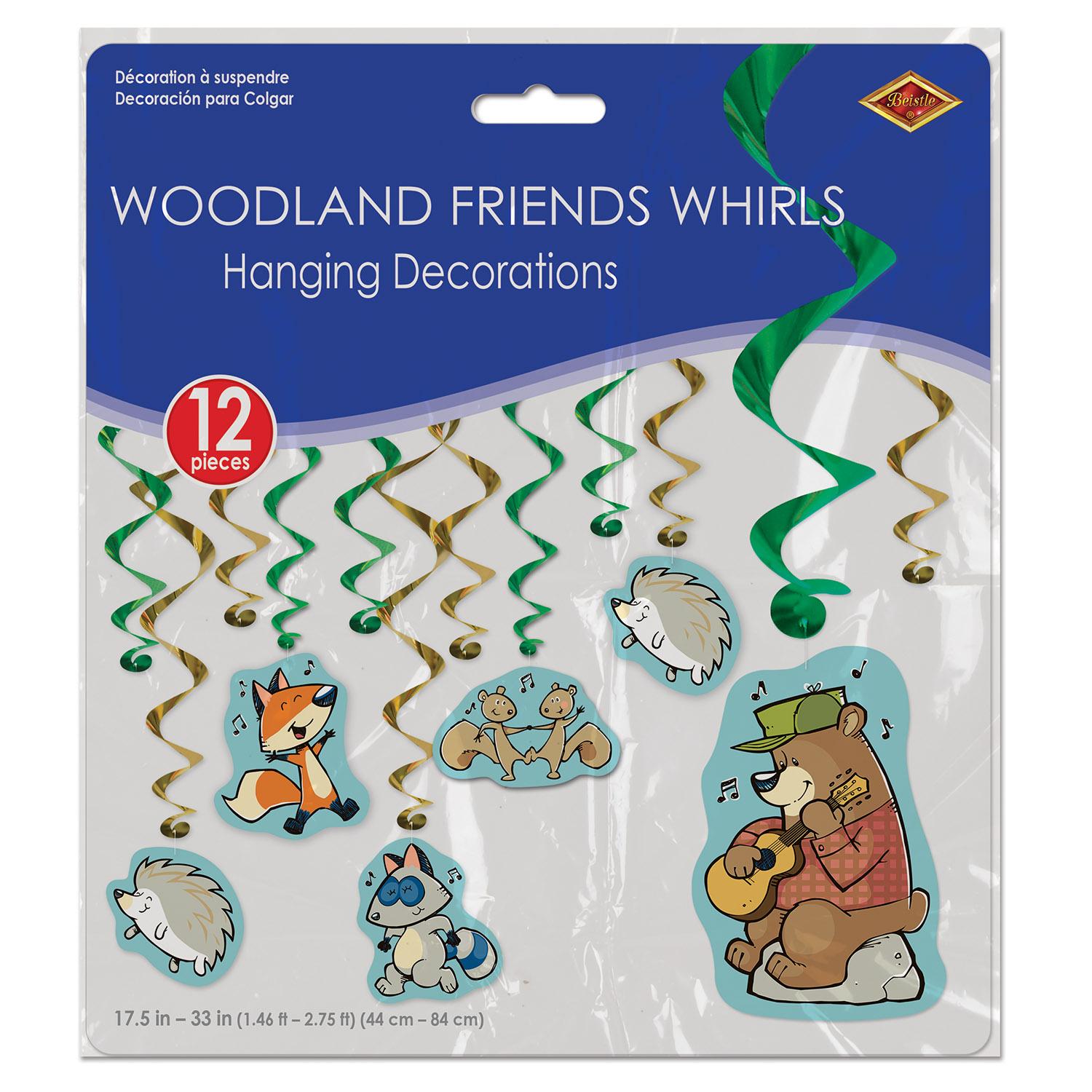 Beistle Christmas Woodland Friends Whirls (12/Pkg)