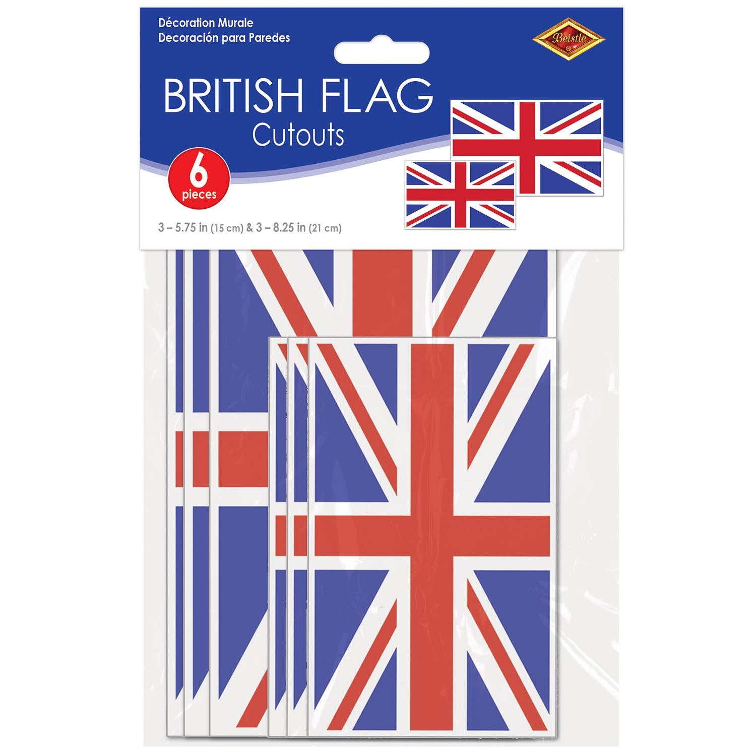 Beistle British Flag Party Cutouts (6/Pkg)