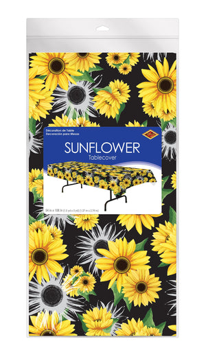 Bulk Sunflower Tablecover (Case of 12) by Beistle