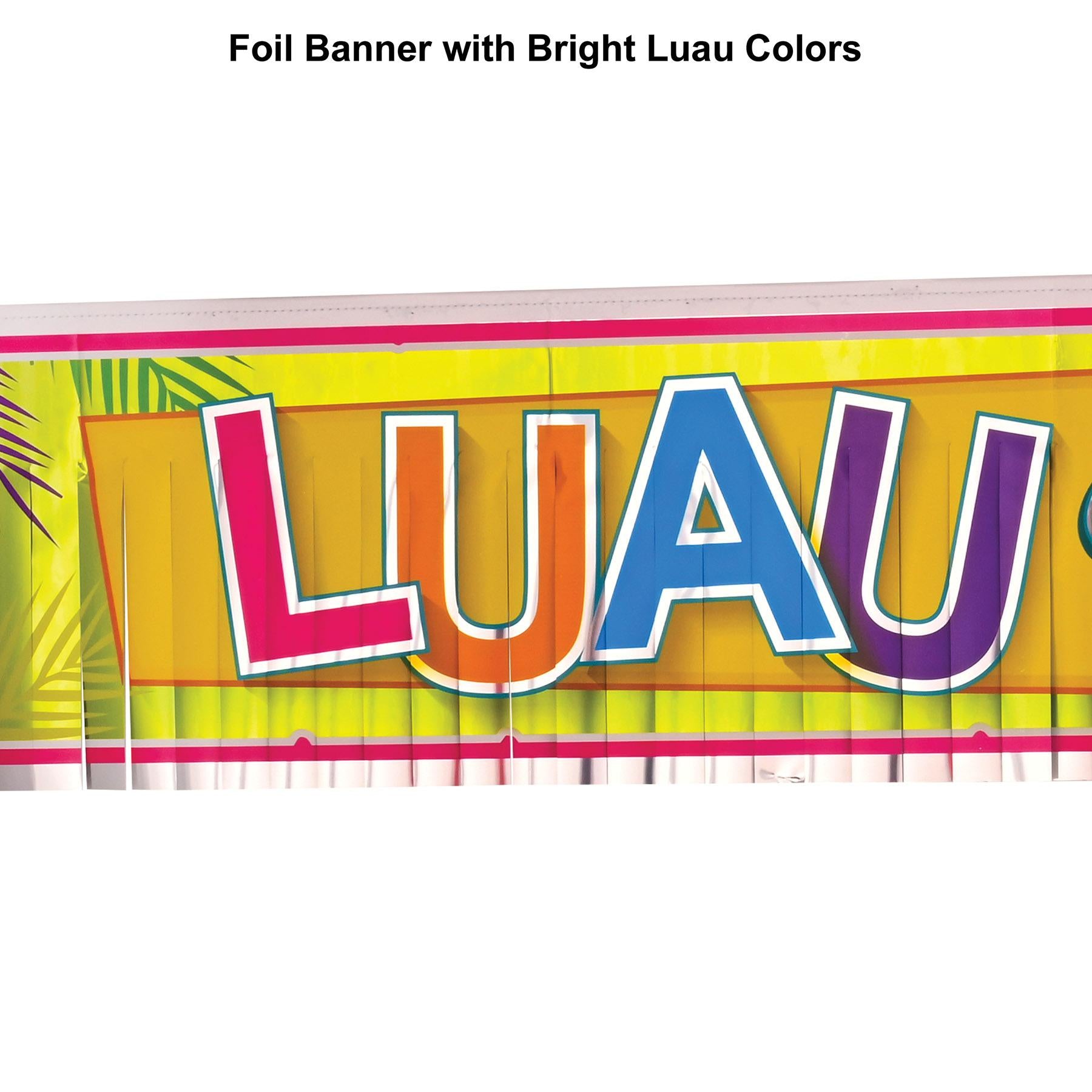 Beistle Luau Party Metallic Luau Party Fringe Banner