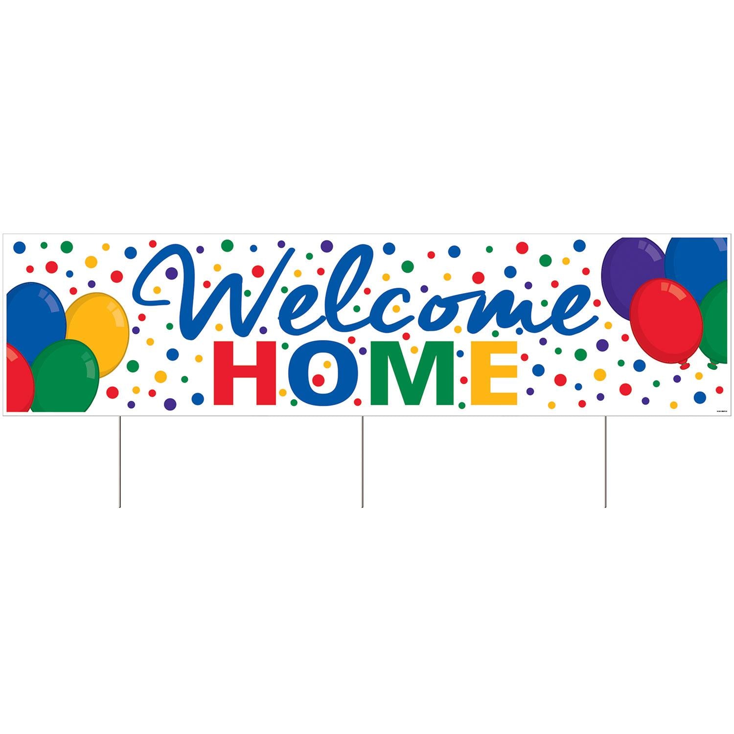 Beistle Plastic Jumbo "Welcome Home" Party Yard Sign