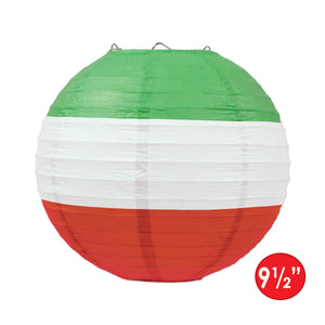 Red, White & Green Paper Lanterns 