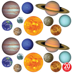 Bulk Solar System Cutouts (Case of 120) by Beistle