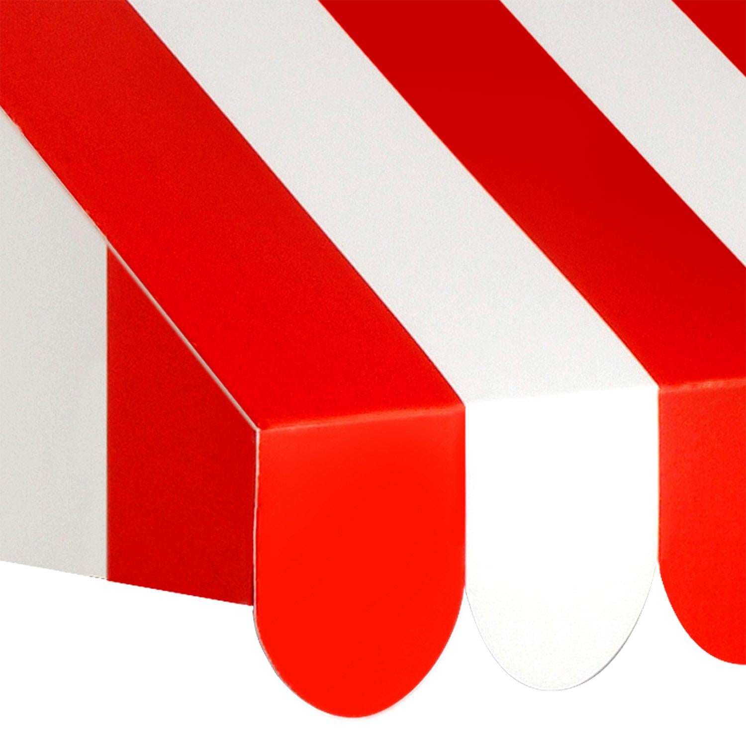 Beistle 3-D Red & White Awning Party Wall Decoration