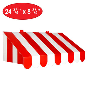 Bulk 3-D Red & White Awning Wall Decoration (Case of 6) by Beistle