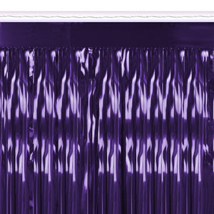 1-Ply Metallic Fringe Drape - purple