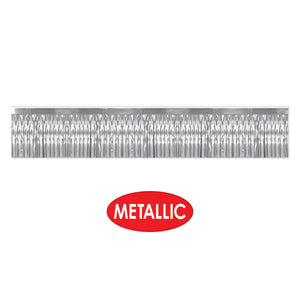 1-Ply Metallic Fringe Drape - silver
