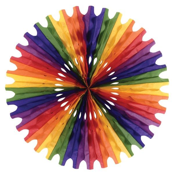Beistle Party Tissue Fan - rainbow