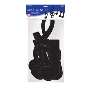 Rock and Roll printed Musical Note Silhouettes