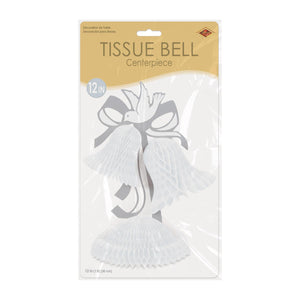 Wedding Supplies - Tissue Bell Centerpiece - white