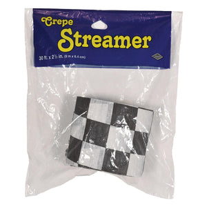 Racing Checkered Crepe Streamer