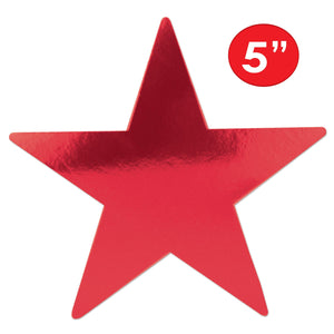 Party Decorations - Die-Cut Foil Star - red