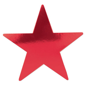 5" Beistle Party Foil Star Cutout - Red