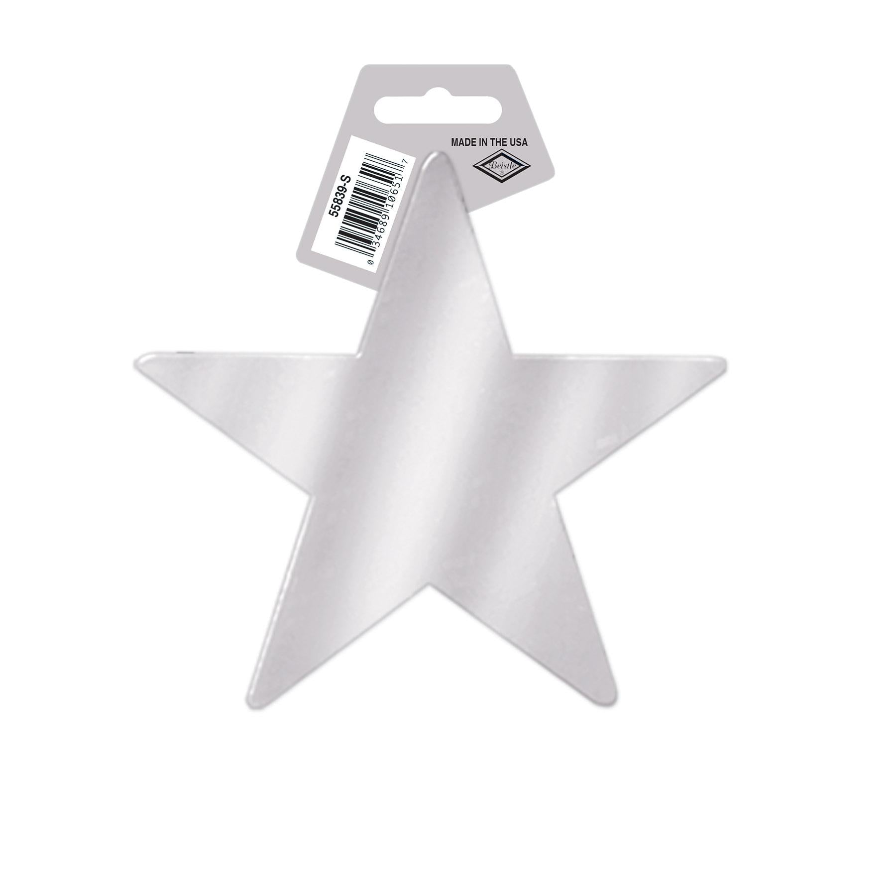 12" Beistle Foil Star Cutout - Silver 