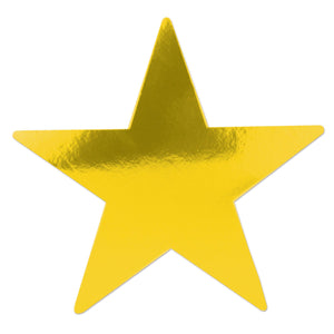 15 Inch Beistle Foil Party Star Cutout- Gold