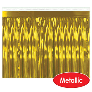 2-Ply Metallic Fringe Drape - gold