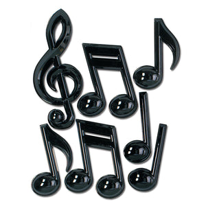 Beistle Black Plastic Musical Party Notes (7/Pkg)