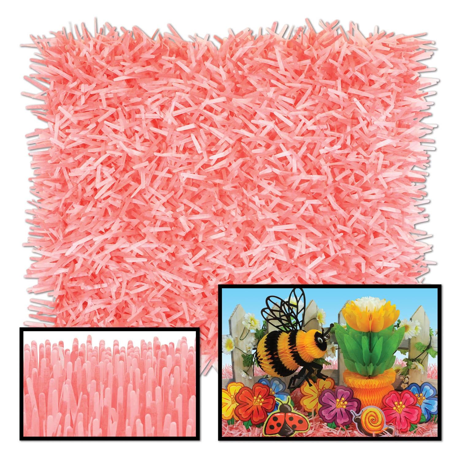 Packaged Fringed Party Tissue Mats - dusty rose & pink (2/Pkg)