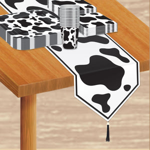 Bulk Printed Cow Print Paper Table Runner (Case of 12) by Beistle