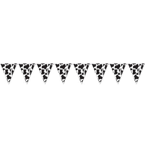 Beistle Cow Print Pennant Party Banner