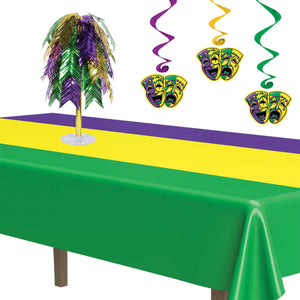 Party Supplies - Mardi Gras Tablecover (Case of 12)